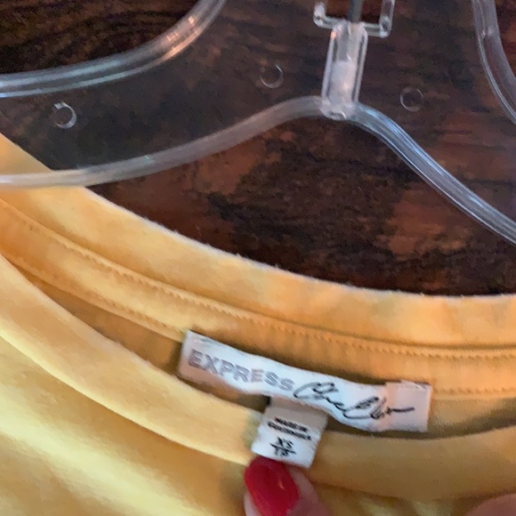 Express size xs yellow muscle tee - Picture 2 of 2